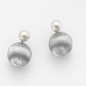 Orecchini argento e perla