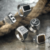 Anello Argento 925 con onice quadrata Artecora Ananda - immagine 2