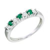 Anello Magia oro bianco diamanti e smeraldo - Bliss - immagine 3