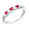 Anello Magia oro bianco diamanti e rubino - Bliss - immagine 3