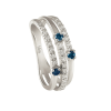 Anello Via Lattea oro bianco diamanti e zaffiri - Bliss - immagine 3