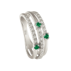 Anello Via Lattea oro bianco diamanti e smeraldi - Bliss - immagine 3