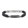 Bracciale Rebel Uomo in Gomma Acciaio Pvd Nero e Diamanti - Bliss - immagine 3