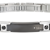 Bracciale Rebel Uomo in Gomma Acciaio Pvd Nero e Diamanti - Bliss - immagine 2