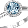 Anello Delizia diamanti e acquamarina - Bliss - immagine 2