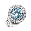 Orecchini Delizia in Oro bianco Diamanti e Acquamarina - Bliss - immagine 2