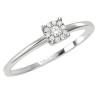 Anello Caresse oro bianco e diamante quadrato - Bliss - immagine 3