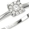 Anello Caresse oro bianco e diamante quadrato - Bliss - immagine 2