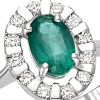 Anello Elenoire diamanti e smeraldo - Bliss - immagine 2