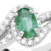 Anello Prestige Selection diamanti e smeraldo - Bliss - immagine 2