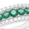 Anello Prestige Selection diamanti e smeraldi verdi - Bliss - immagine 2