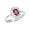 Anello Prestige Selection oro bianco diamanti e rubino - Bliss - immagine 3