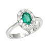 Anello Prestige Selection oro bianco diamanti e smeraldo - Bliss - immagine 3
