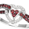 Anello Infinito Amore diamanti e rubino - Bliss - immagine 2