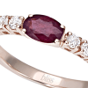 Anello Prestige Selection oro rosa diamanti e rubino - Bliss - immagine 2
