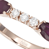 Anello Prestige Selection oro rosa diamanti e due rubini - Bliss - immagine 2
