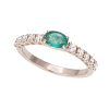Anello Prestige Selection oro rosa diamanti e smeraldo - Bliss - immagine 3