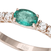 Anello Prestige Selection oro rosa diamanti e smeraldo - Bliss - immagine 2