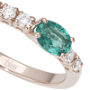 Anello Prestige Selection oro rosa diamanti e due smeraldi - Bliss - immagine 2