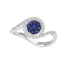 Anello Prestige Selection fiore diamanti e zaffiri - Bliss - immagine 3