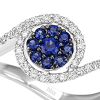 Anello Prestige Selection fiore diamanti e zaffiri - Bliss - immagine 2