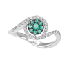Anello Prestige Selection fiore diamanti e smeraldo - Bliss - immagine 3
