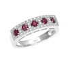 Anello Prestige Selection fascetta diamanti e rubini - Bliss - immagine 3