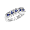 Anello Prestige Selection fascetta diamanti e zaffiri - Bliss - immagine 3