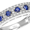 Anello Prestige Selection fascetta diamanti e zaffiri - Bliss - immagine 2