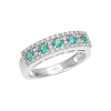 Anello Prestige Selection fascetta diamanti e smeraldo - Bliss - immagine 3