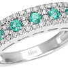 Anello Prestige Selection fascetta diamanti e smeraldo - Bliss - immagine 2