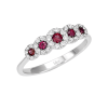 Anello Prestige Selection fiori diamanti e rubini - Bliss - immagine 3