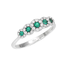 Anello Prestige Selection fiori diamanti e smeraldo - Bliss - immagine 3