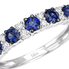 Anello Prestige Selection oro bianco diamanti e zaffiri - Bliss - immagine 2