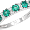Anello Prestige Selection oro bianco diamanti e smeraldo - Bliss - immagine 2