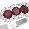 Anello Prestige Selection diamanti e tre rubini - Bliss - immagine 2