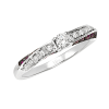 Anello Prestige Selection oro bianco diamanti e rubino - Bliss - immagine 3