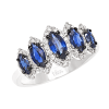Anello Prestige Selection oro bianco diamanti e zaffiri - Bliss - immagine 3