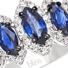 Anello Prestige Selection oro bianco diamanti e zaffiri - Bliss - immagine 2
