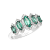 Anello Prestige Selection oro bianco diamanti e smeraldi - Bliss - immagine 3