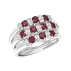 Anello Prestige Selection tre fascette diamanti e rubini - Bliss - immagine 3