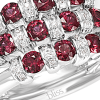 Anello Prestige Selection tre fascette diamanti e rubini - Bliss - immagine 2