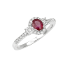 Anello Prestige Selection diamanti e rubino centrale - Bliss - immagine 3