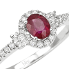 Anello Prestige Selection diamanti e rubino centrale - Bliss - immagine 2