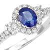 Anello Prestige Selection diamanti e zaffiro centrale - Bliss - immagine 2