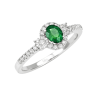 Anello Prestige Selection diamanti e smeraldo centrale - Bliss - immagine 3