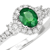 Anello Prestige Selection diamanti e smeraldo centrale - Bliss - immagine 2