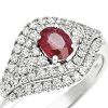 Anello Prestige Selection oro bianco diamanti e rubino centrale - Bliss - immagine 2