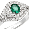 Anello Prestige Selection oro bianco diamanti e smeraldo centrale - Bliss - immagine 2