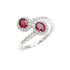 Anello Prestige Selection diamanti e due rubini - Bliss - immagine 3